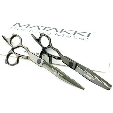 Matakki Black Ninja Left-Handed Professional Hair Cutting Set 6 inch